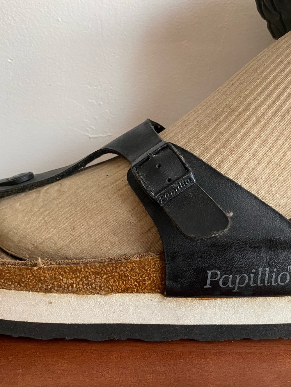 Pre-owned Papillio Gizeh Platform Sandal in Black Sz 39/8 Regular fit Women’s